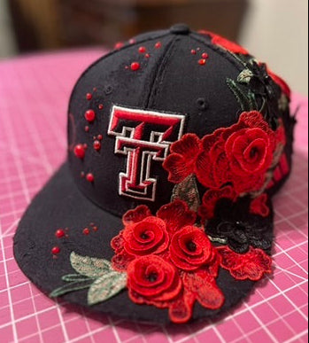 Custom Embellished Texas Tech Hat